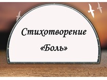 Стихи. Боль