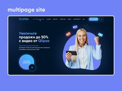 Двухстраничный лендинг видеоредактора «Qlipsa»